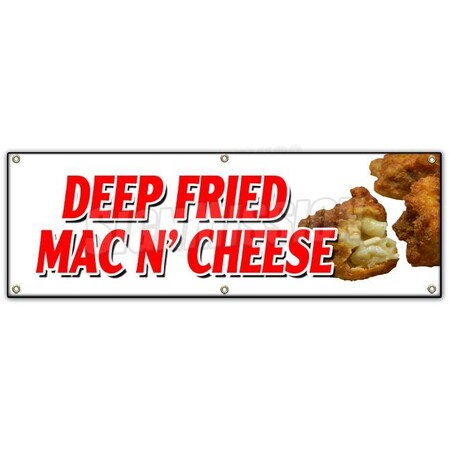 Signmission DEEP FRIED MAC N CHEESE BANNER SIGN macaroni and cheese baked hot B-72 Deep Fried Mac N Cheese